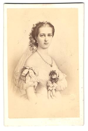 Fotografie E. Desmaisons, Paris, Alexandra von Dänemark, als junge Frau, Queen Consort von König ...