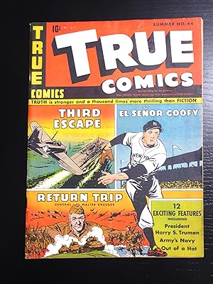 True Comics #44, Summer 1945, Lefty Gomez Baseball Cover