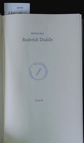 Bild des Verkufers fr Roderick Duddle. zum Verkauf von Antiquariat Bookfarm