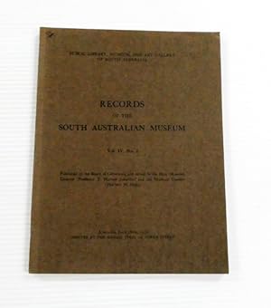 Records Of The South Australian Museum Volume IV. No 2.