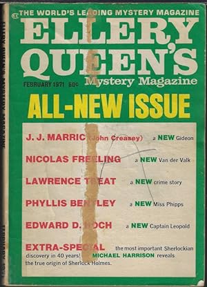 Bild des Verkufers fr ELLERY QUEEN'S Mystery Magazine: February, Feb. 1971 zum Verkauf von Books from the Crypt
