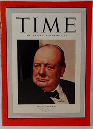 September 4, 1939 Time Magazine - Winston Churchill cover, complete issue Volume XXIV Number 10