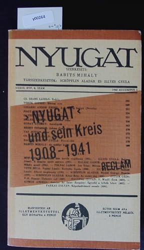 Bild des Verkufers fr "Nyugat" und sein Kreis. zum Verkauf von Antiquariat Bookfarm