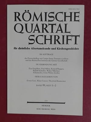 Seller image for Rmische Quartalschrift fr christliche Altertumskunde und Kirchengeschichte. Band 99, Heft 1-2. for sale by Wissenschaftliches Antiquariat Zorn