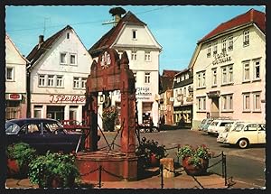 Ansichtskarte Nidda /Hessen, Marktplatz mit Hotel zur Traube