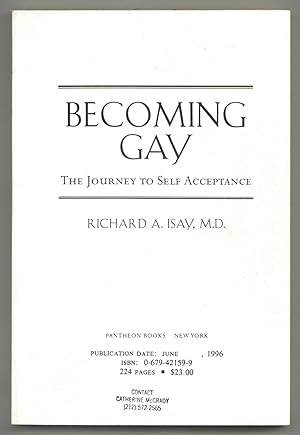 Bild des Verkufers fr Becoming Gay: The Journey to Self Acceptance zum Verkauf von Between the Covers-Rare Books, Inc. ABAA