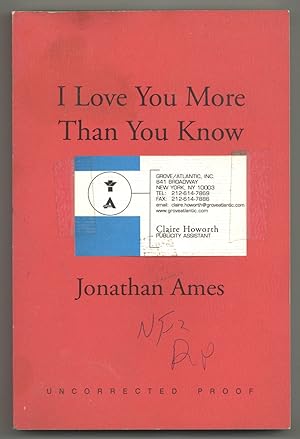 Bild des Verkufers fr I Love You More Than You Know zum Verkauf von Between the Covers-Rare Books, Inc. ABAA