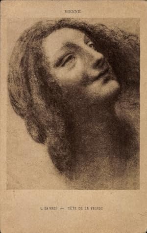Künstler Ansichtskarte / Postkarte Vinci, L. da, Kopf der Jungfrau