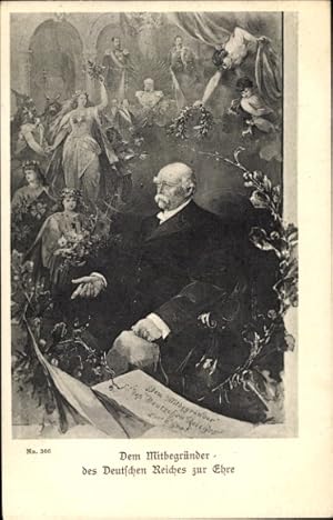 Künstler Ansichtskarte / Postkarte Bismarck, Dem Mitbegründer des Deutschen Reiches zur Ehre