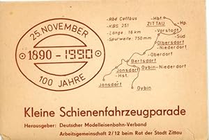 6 Ansichtskarte / Postkarte kleine Schienenfahrzeugparade, Süd Ostdeutschland, im passenden Heft,...