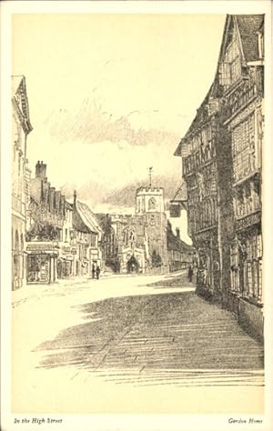 Künstler Ansichtskarte / Postkarte Stratford upon Avon Warwickshire England, High Street