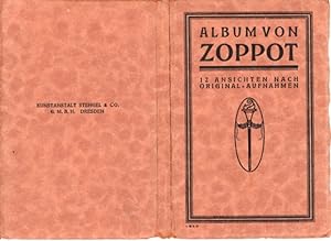 12 alte Ansichtskarte / Postkarte Sopot Zoppot Danzig, im passenden Heft, diverse Ansichten