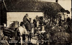 Ansichtskarte / Postkarte Belgian Littoral, Rückkehr des Garnelenfischers