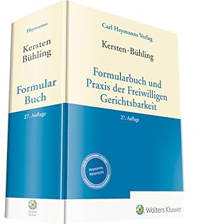 Bild des Verkufers fr Formularbuch und Praxis der Freiwilligen Gerichtsbarkeit zum Verkauf von primatexxt Buchversand