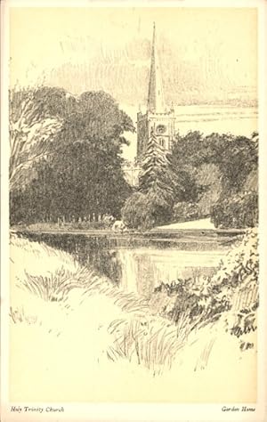 Künstler Ansichtskarte / Postkarte Stratford upon Avon Warwickshire England, Holy Trinity Church