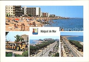 Postkarte Carte Postale 72457579 Malgrat de Mar Strand Luftaufnahmen Malgrat de Mar