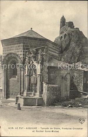 Postkarte Carte Postale 11623302 Le Puy-en-Velay Le Rocher Saint Michel d Aiguilhe Temple de Dian...