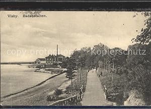 Postkarte Carte Postale 11667294 Visby Badeanstalten Uferweg Visby