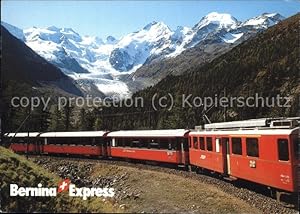 Bild des Verkufers fr Postkarte Carte Postale 11511196 Berninabahn Bergbahn Express Schweiz Eisenbahn zum Verkauf von Versandhandel Boeger