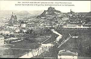 Postkarte Carte Postale 11611558 Le Puy-en-Velay Vue panoramique Rocher Saint Michel d Aiguilhe R...