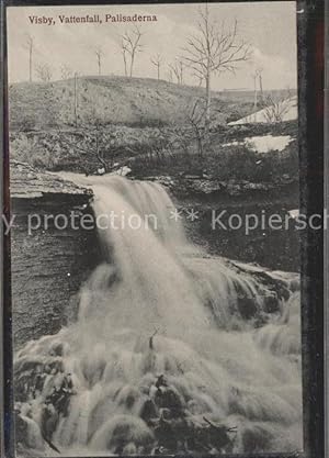 Postkarte Carte Postale 71666988 Visby Vattenfall Palisaderna Wasserfall Visby