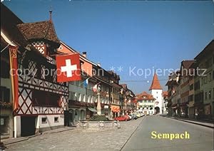 Postkarte Carte Postale 12020112 Sempach LU Strassenansicht Sempach