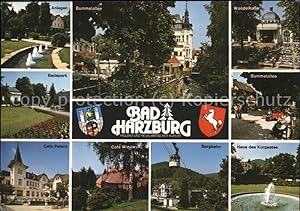Postkarte Carte Postale 71511040 Wappen Bad Harzburg Bergbahn Wandelhalle Brunnen Heraldik