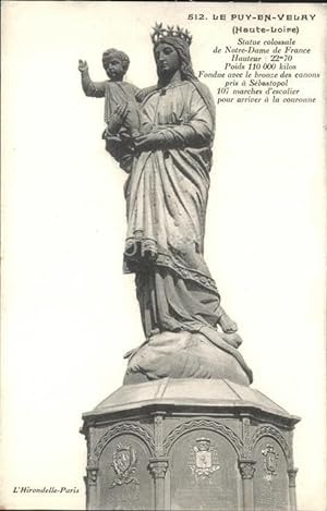 Postkarte Carte Postale 11623301 Le Puy-en-Velay Statue colossale de Notre Dame de France Le Puy-...