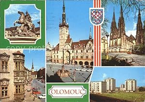 Postkarte Carte Postale 72213767 Olomouc Caesarova kasna Radnice Svatovaclyvsky dom Sidliste tret...