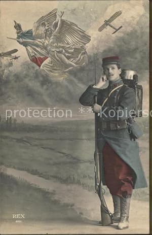Postkarte Carte Postale 32293509 Militaria Politik engel flugzeug gewehr