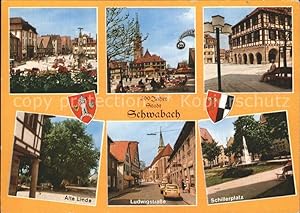 Postkarte Carte Postale 72391342 Schwabach Schillerplatz Ludwigstrasse Alte Linde Schwabach