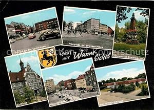 Postkarte Carte Postale 42609127 Wanne-Eickel Partie Sparkasse Bresser Haus Denkmal Stadtgarten R...