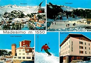 Immagine del venditore per Postkarte Carte Postale 42621258 Madesimo Panorama Pattinaggio Hotel Soldanella Hotel Ferre Sondrio venduto da Versandhandel Boeger