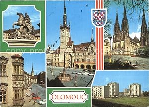 Postkarte Carte Postale 72570343 Olomouc Kirchen Neubaugebiet Reiterdenkmal Olomouc