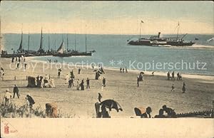 Postkarte Carte Postale 42601298 Motive Strand Schaufelraddampfer Meer Motive