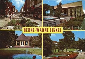 Postkarte Carte Postale 72451223 Wanne-Eickel Fussgaengerzone Brunnen Park Herne