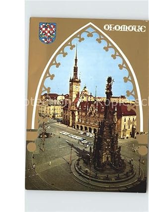 Postkarte Carte Postale 72530313 Olomouc Friedensplatz mit Rathaus Olomouc