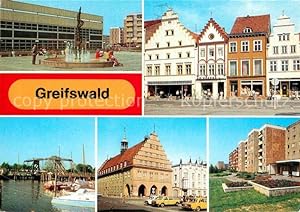 Postkarte Carte Postale 42609907 Greifswald Plastik Sporthalle Wiecker Bruecke Rathaus Greifswald