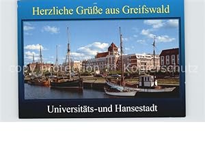 Postkarte Carte Postale 72613286 Greifswald Hafen an der Ryck Greifswald
