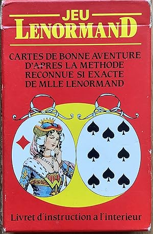 Imagen del vendedor de Jeu de 36 cartes de bonne aventure d aprs la mthode reconnue si exacte de Mlle Lenormand. Complet de son livret d instruction. a la venta por Le Songe de Polia