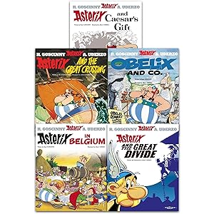 Imagen del vendedor de Asterix Series 5 Collection 5 Books Set (Book 21-25) (Asterix and Caesars Gift, Great Crossing, Obelix and Co, Asterix in Belgium, the Great Divide) a la venta por usa4books