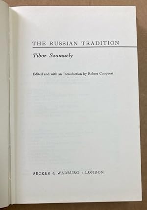 Imagen del vendedor de The Russian Tradition. a la venta por Plurabelle Books Ltd