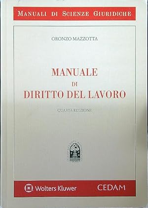 Bild des Verkufers fr Manuale del diritto del lavoro zum Verkauf von Librodifaccia