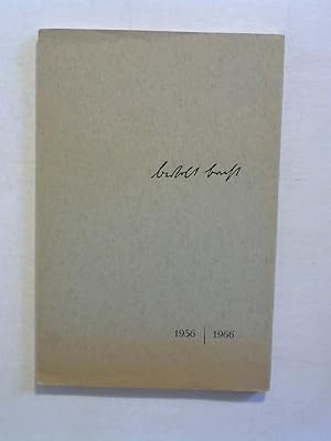 Seller image for Bertolt Brecht 1956 / 1966. for sale by ANTIQUARIAT FRDEBUCH Inh.Michael Simon