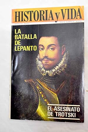 Image du vendeur pour Historia y Vida, n 41 AGOSTO 1971:: El asesinato de Trotski; Las armas V, mito o realidad?; Historia/Flash. Quin mat a Durruti?; El robo de la Gioconda; La Gioconda, o el enigma de una sonrisa; La batalla de Lepanto; Sarah Bernhardt; Pequea historia del restaurante Lardhy; La Paloma, un saln de baile con setenta aos de historia; Viajeros extranjeros en Espaa. Guillermo de Humboldt en Catalua y en el Pas Vasco; Hace 150 aos, en Carabobo se consolid la independencia de Venezuela; La jerarqua eclesistica en el reinado de Isabel II mis en vente par Alcan Libros