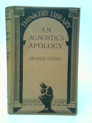 Bild des Verkufers fr An Agnostic's Apology zum Verkauf von World of Rare Books
