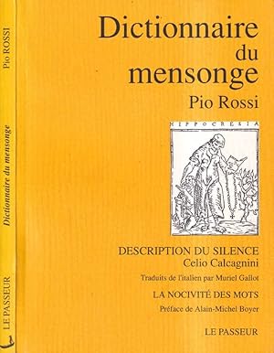 Immagine del venditore per Dictionnaire du mensonge / Description du silence venduto da Biblioteca di Babele