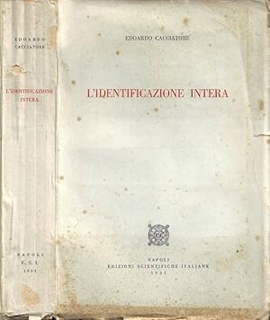 Seller image for L'identificazione intera for sale by Biblioteca di Babele