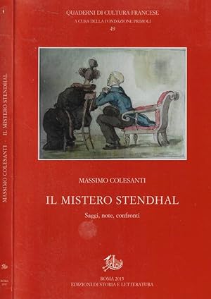 Bild des Verkufers fr Il mistero Stendhal Saggi, note, confronti zum Verkauf von Biblioteca di Babele