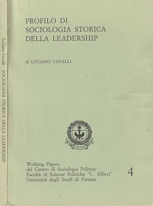 Immagine del venditore per Profilo di sociologia storica della leadership venduto da Biblioteca di Babele